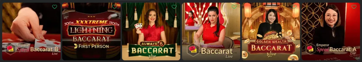 Super Spin Casino Live-Baccarat